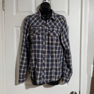 Maurices Plaid Button Down Shirt Sz M